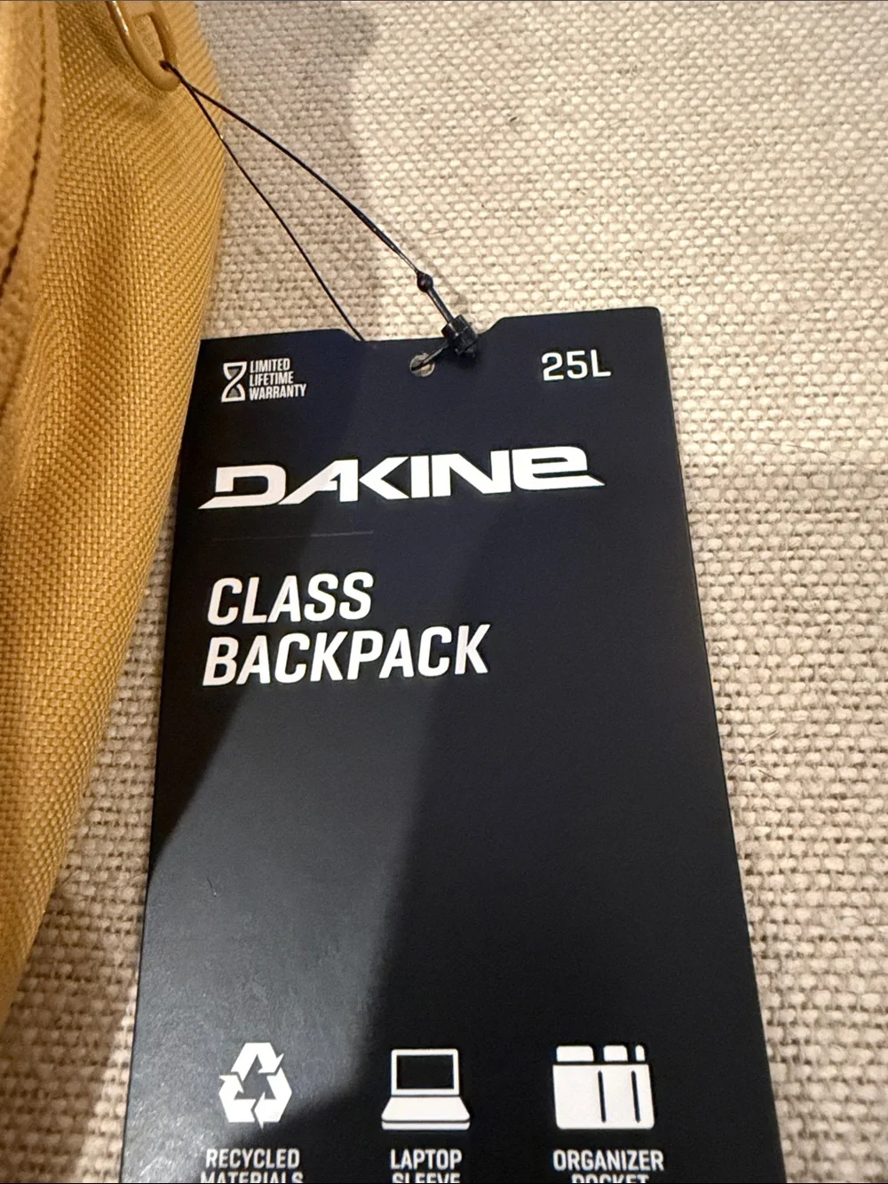 Dakine Honey Mustard  25 L Backpack/NWT